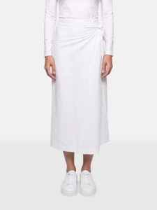 Vivienne Westwood White Drape Detail Midi Skirt