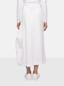 Vivienne Westwood White Drape Detail Midi Skirt