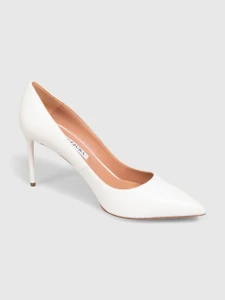 Aquazzura White Leather Purist Pumps 85