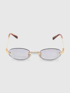 Miu Miu Grey Gradient Oval Sunglasses