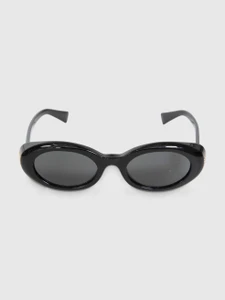 Miu Miu Black Oval Logo Sunglasses
