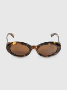 Miu Miu Honey Havana Oval Sunglasses