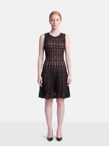 Alaïa Black Sleeveless Knee Length Dress