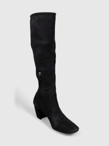 Prada Black Suede Knee High Boots