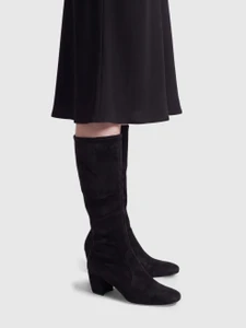Prada Black Suede Knee High Boots