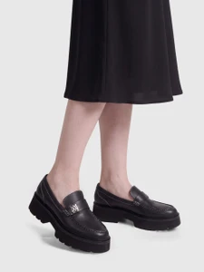 Amiri Black Leather Platform Loafers