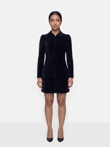 ME+EM Black Corduroy Long Sleeve Dress