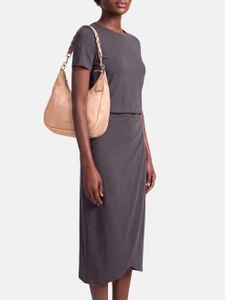 Coach Peach Leather Jules Hobo Bag