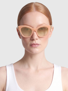 Miu Miu Peach Cat Eye Tinted Sunglasses