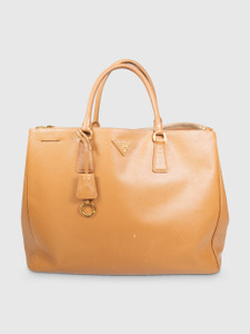 Prada Brown Saffiano Leather Large Galleria Tote