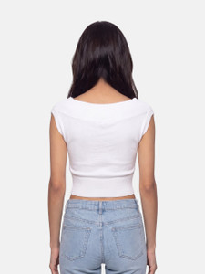 Vivienne Westwood White Sleeveless Knit Top Vivienne Westwood White Sleeveless Knit Top