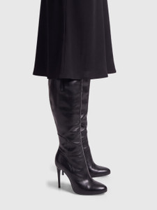 Gucci Black Leather Knee High Stiletto Boots Gucci Black Leather Knee High Stiletto Boots