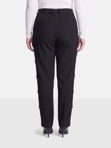 Dolce & Gabbana Black Lace Trim High Rise Trousers Dolce & Gabbana Black Lace Trim High Rise Trousers