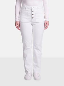 Maje White Denim Straight Leg Jeans