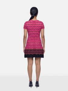 Missoni Pink Zigzag Mini Knit Dress