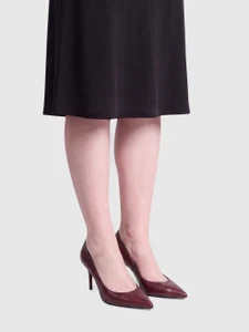 Alexander McQueen Burgundy Snakeskin Pumps