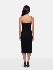 Balenciaga Black Strapless Textured Dress