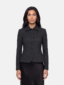 Ralph Lauren Grey Wool Metallic Jacket