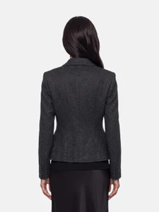 Ralph Lauren Grey Wool Metallic Jacket