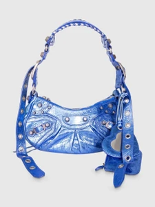Balenciaga Blue Metallic Leather Le Cagole XS Bag