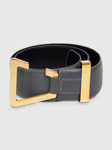 Dior Grey Leather Gold Hardware Belt