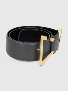 Dior Grey Leather Gold Hardware Belt