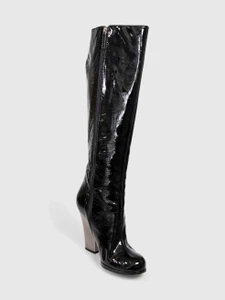 Sebastian Black Patent Knee High Boots