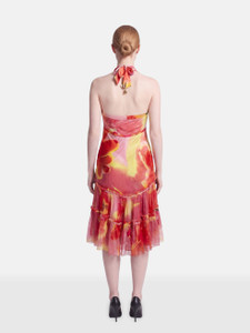 Roberto Cavalli Vintage S/S 2002 Floral Ruffle Dress Roberto Cavalli Vintage S/S 2002 Floral Ruffle Dress
