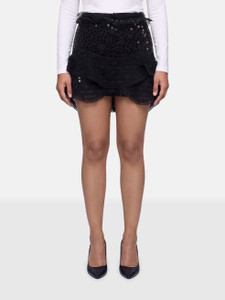 Isabel Marant Black Sequinned Mini Skirt Isabel Marant Black Sequinned Mini Skirt