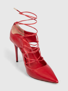 Jimmy Choo Red Leather Lace Up Heels Jimmy Choo Red Leather Lace Up Heels