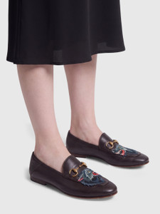 Gucci Brown Leather Horsebit Wolf Loafers Gucci Brown Leather Horsebit Wolf Loafers