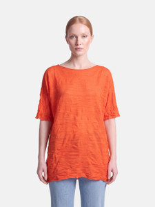 Issey Miyake Orange Twisted Texture T-Shirt Issey Miyake Orange Twisted Texture T-Shirt