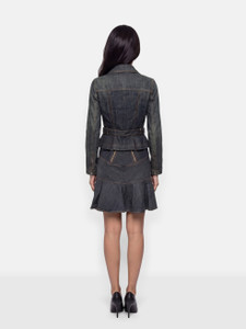 Alaïa Grey Denim Jacket & Skirt Set Alaïa Grey Denim Jacket & Skirt Set