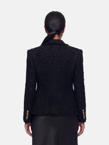 Balmain Black Double Breasted Tweed Blazer Balmain Black Double Breasted Tweed Blazer