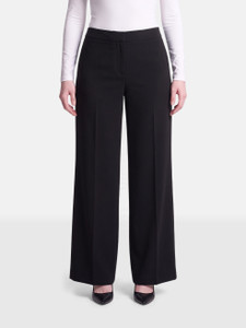 Alexander McQueen Black Wool Wide Leg Trousers Alexander McQueen Black Wool Wide Leg Trousers