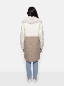 Marfa Stance Reversible Quilted Fur Trim Coat