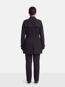 Burberry Navy Belted Trench Coat