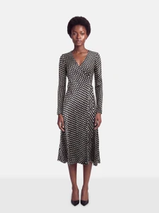 Diane Von Furstenberg Black & White Polkadot Dress