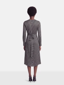 Diane Von Furstenberg Black & White Polkadot Dress