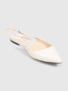 Jimmy Choo Ecru Patent Point Toe Flats Jimmy Choo Ecru Patent Point Toe Flats