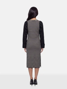 Loewe Black & White Striped Dress