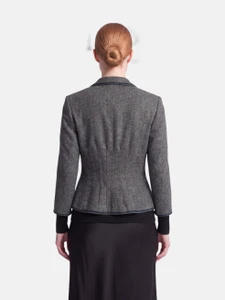 Alexander McQueen Grey Wool Single Breasted Jacket