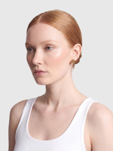 Miu Miu Gold Logo Earrings Miu Miu Gold Logo Earrings
