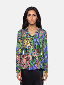 Gucci Leopard Pattern Silk Shirt Gucci Leopard Pattern Silk Shirt