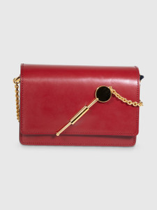 Sophie Hulme Red Leather Micro Cocktail Stirrer Bag