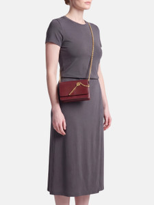 Sophie Hulme Red Leather Micro Cocktail Stirrer Bag