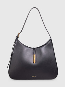 DeMellier Black Leather Tokyo Shoulder Bag
