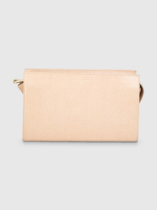 Aspinal of London Beige Saffiano Leather Clutch Bag