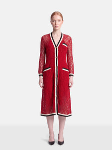 Gucci Red GG Lace Dress with Slip Gucci Red GG Lace Dress with Slip