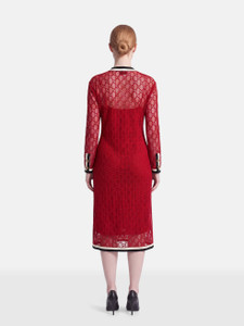 Gucci Red GG Lace Dress with Slip Gucci Red GG Lace Dress with Slip